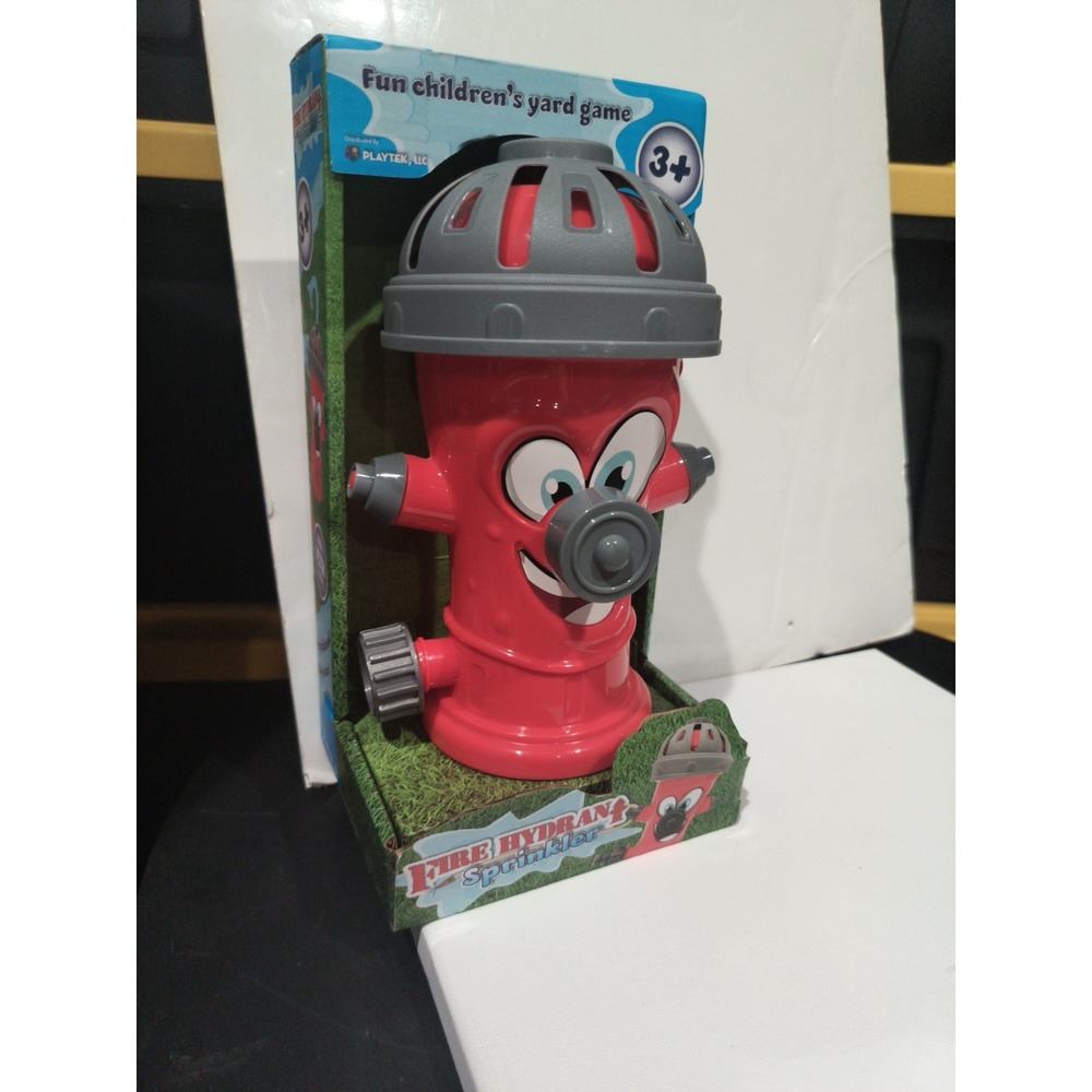 Playtek Children's Red Fire Hydrant Sprinkler NIB